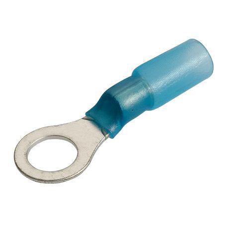 Narva CRIMP TERMINAL RING BLUE TERMINAL ENTRY 6.3MM HEAT SHRINKABLE 50 PCE