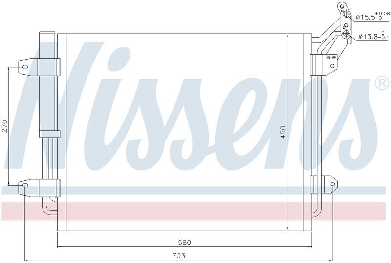 Nissens CONDENSER VW TIGUAN 5N 1.4L PET 2.0L DSL 11/07-9/16 CN5437N