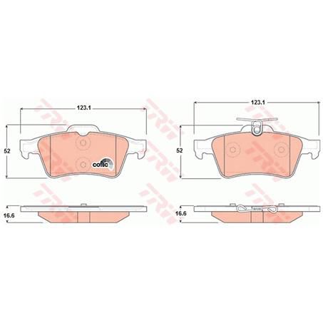 TRW Brake Pad Set (DB1763)