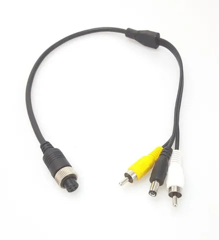 AVS 4-Pin to RCA Male Camera Adapter – Vehicle Monitor Connection Cable