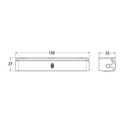 HELLA 12V LED Daytime Running Light Rectangle 5636