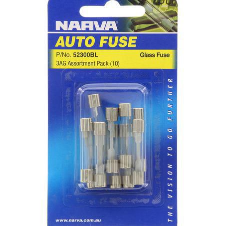 Narva Glass Fuse Assortment 10 Pce