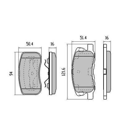 RDA PHANTOM CERAMIC BRAKE PAD SET MITSUBISHI COLT RDC2018