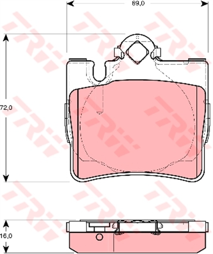 TRW Brake Pad Set (DB1458)