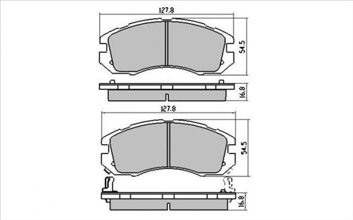 FRONT DISC BRAKE PADS - SUBARU IMPREZA 93-97 DB1185 UC 019112UC