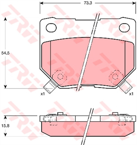 XP REAR DISC BRAKE PADS - NISSAN 300ZX 89-97