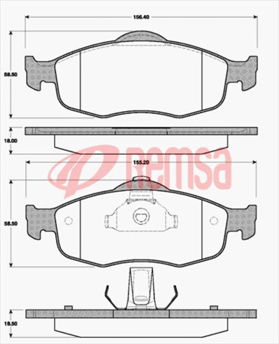 Remsa DB1299 E FRONT DISC BRAKE PADS - FORD MONDEO 95-01