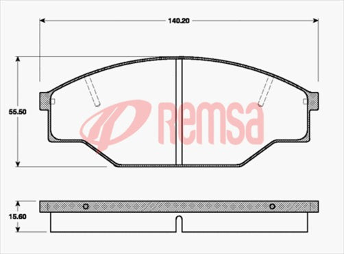 DB1350 E FRONT DISC BRAKE PADS - TOYOTA HILUX VZN85,VZN95 88 041200