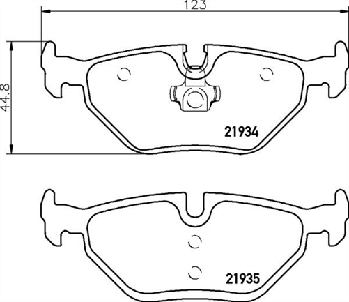 REAR DISC BRAKE PADS - BMW SERIES 3 E46 USE DB1415F DB1415XP