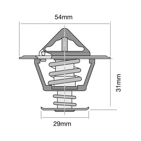 High Flow Thermostat 54mm - 82 Degrees C TT2033-180