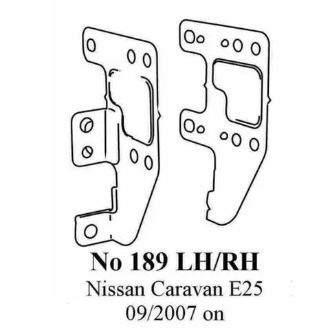 Nissan Caravan E25 (2007 Onwards) Radio Mounting Side Brackets | OEM Replacement