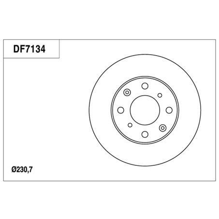 TRW Front Brake Rotor HONDA 231mm x 15 Min