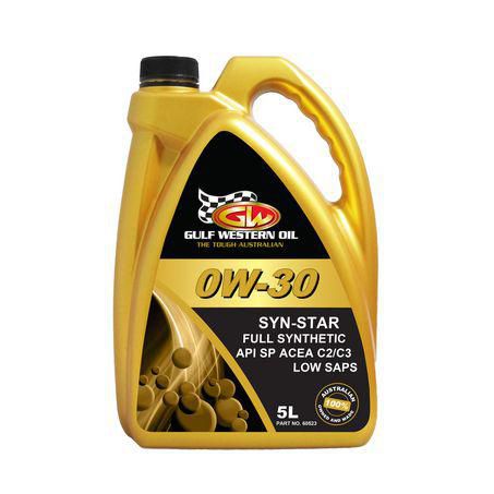 Gulf Western SYN-STAR SYNTHETIC 0W-30 ENGINE OIL - 5L 60523