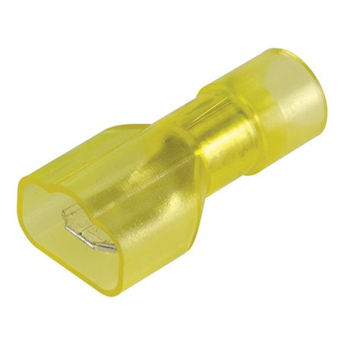 Narva Crimp Terminal Male Blade Yellow Terminal Entry 6.3mm Poly Carbonate 8