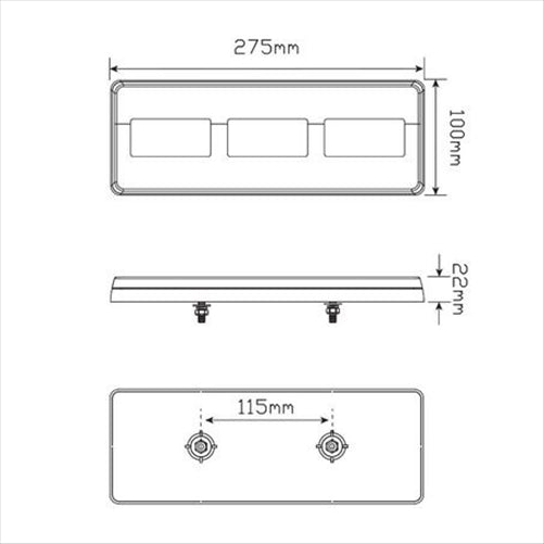 LED AUTO LAMPS 12/24V Led Stop/Tail/Indicator Lamps With Reflex Reflector To Suit Mul