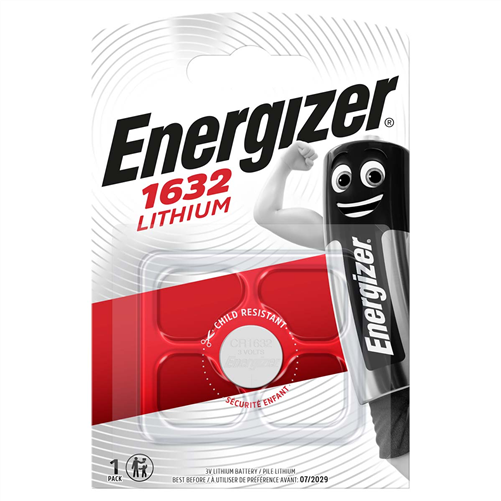 ENERGIZER BATTERY BUTTON TYPE CR1632 USE E301038500