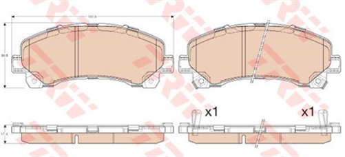 TRW Brake Pad Set (DB1841)