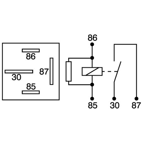 12V Relay 4 Pin 40A 68004BL