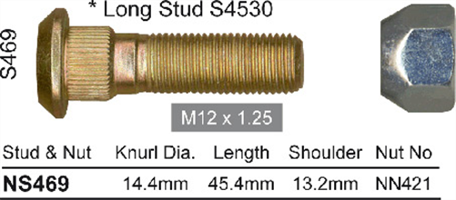 NICE PRODUCTS WHEEL STUD AND NUT