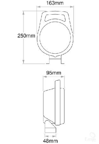 Work Lamp, Flood Beam, 163 x 250mm 72434