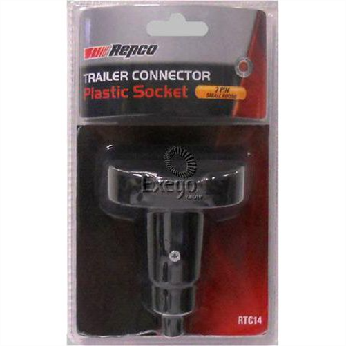 REPCO Trailer Socket 7 Pin Small Plastic Round