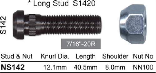 NICE PRODUCTS WHEEL STUD AND NUT