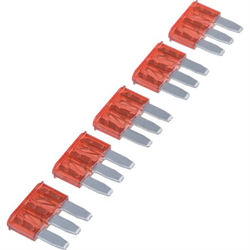 MICRO 3 BLADE FUSE 10A RED 5 PCE 51210BL
