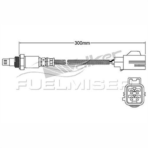 FUELMISER OXYGEN SENSOR DIRECT FIT 4 WIRE 825MM CABLE