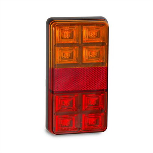 LEDAUT - 12V LED Stop/Tail/Indicator Lamp With Reflex Reflector 2 Pack 151BAR2