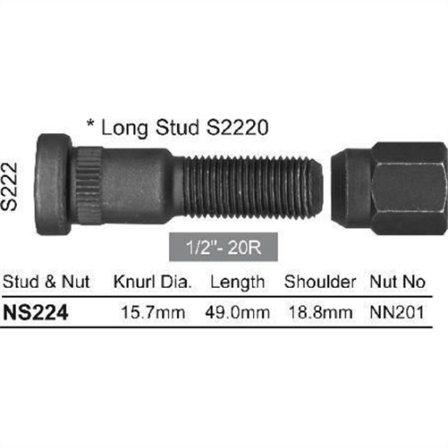 NICE PRODUCTS WHEEL STUD AND NUT