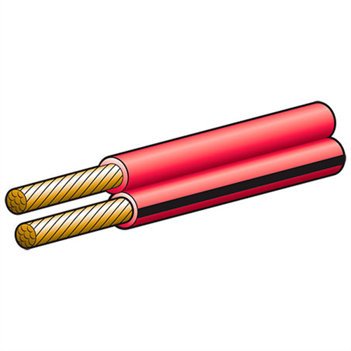 Narva 3mm Twin Core Figure 8 Automotive Cable Red With Black Trace 4M