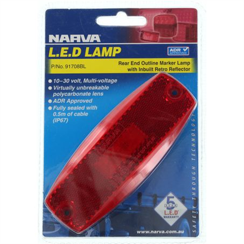 Narva REAR MARKER LIGHT RED LED 9 TO 33V