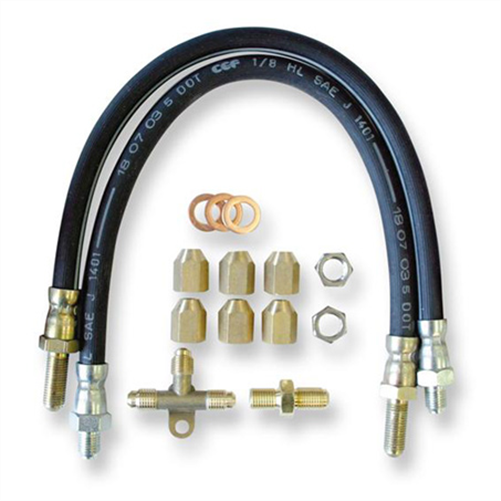 TROJAN Brake Hose & Fittings Kit - Hydraulic Brakes Standard Rubber Single Ax