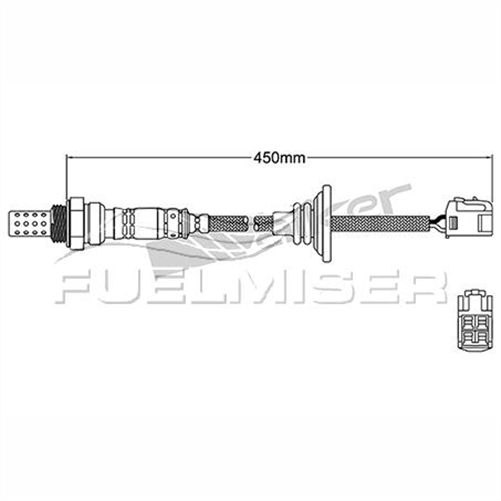 FUELMISER OXYGEN SENSOR DIRECT FIT 4 WIRE 450MM CABLE