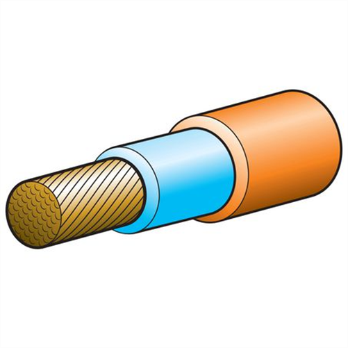 Narva 0 B&S Single Core Welding Cable Blue Inner Insulation with Orange (Nit