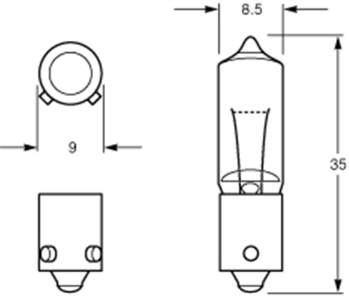 24V H21W BAYONET BAY9S GLOBE 21W RQ2421