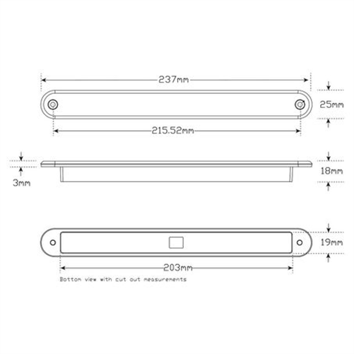 LED AUTO LAMPS LED Autolamps LED Rear Stop Tail Light Red 24V