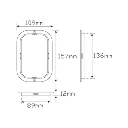 LED STEEL FLANGE BLACK 59401B