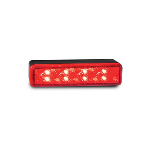 LED AUTO LAMPS LEDAUT Multi Volt Stop/Tail Lamp 8 Square LEDs With Black Base