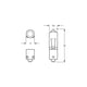 HELLA 12V H21W BAYONET BAY9S GLOBE 21W