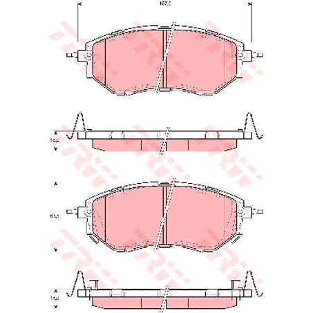 TRW Brake Pad Set (DB1722)
