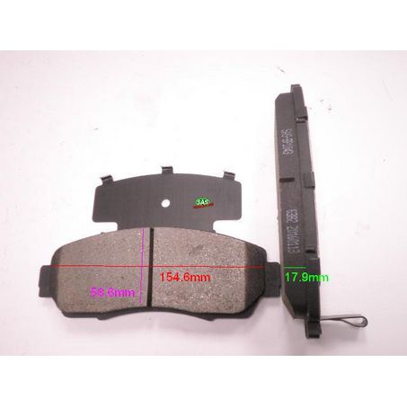 Royale Green Brake Pad Set L:154.6 H:58.6 T:17.9 - BP1843G