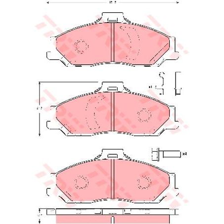 TRW DTEC Brake Pad Set