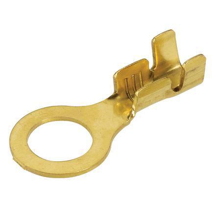 Narva CRIMP TERMINAL RING BRASS TERMINAL ENTRY 6.3MM NON INSULATED 100 PCE