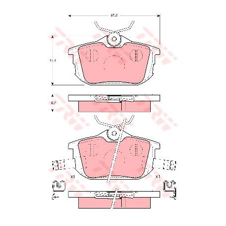 TRW Brake Pad Set (DB1382)