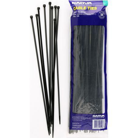 Narva NYLON CABLE TIES 4.8MM X 370MM 100 PCE