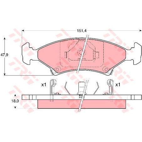 TRW DTEC Brake Pad Set (DB1335)