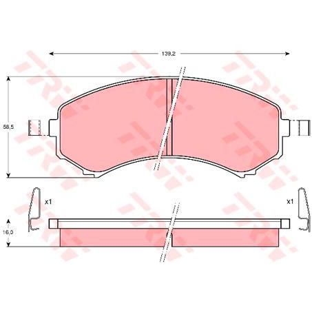 TRW DTEC Brake Pad Set (DB1385)