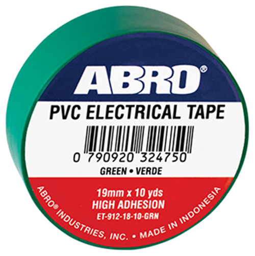 ABRO ELECTRICAL TAPE .12mmx18mmx10yds GREEN