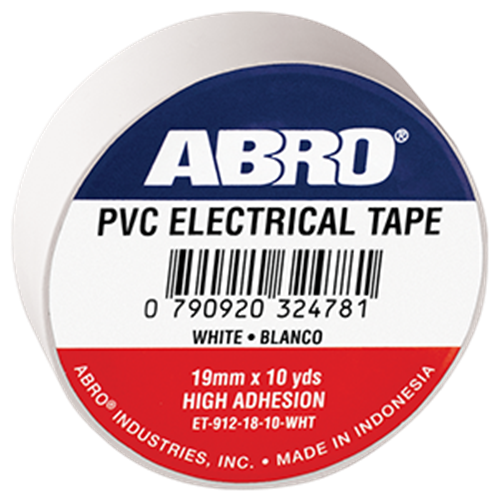 ABRO ELECTRICAL TAPE .12mmx18mmx10yds WHITE